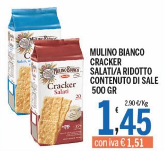 Mulino Bianco Cracker Salati A Ridotto Contenuto Di Sale Gr Offerta