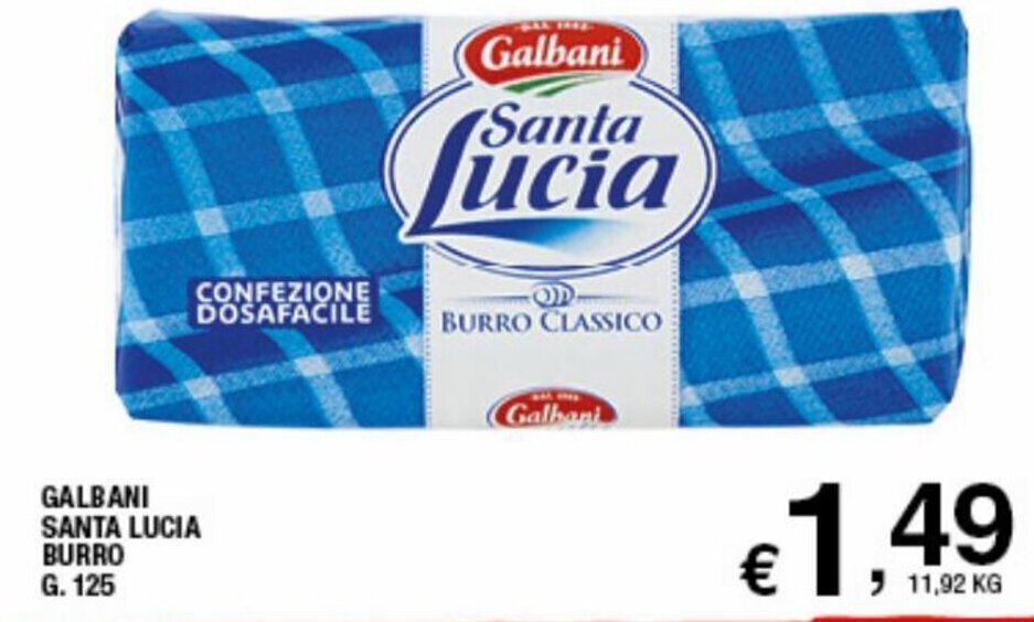 Galbani Santa Lucia Burro G Offerta Di Il Punto Sigma