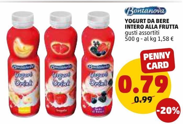 Yogurt Da Bere Intero Alla Frutta Gusti Assortiti 500 G Al Kg 1 58