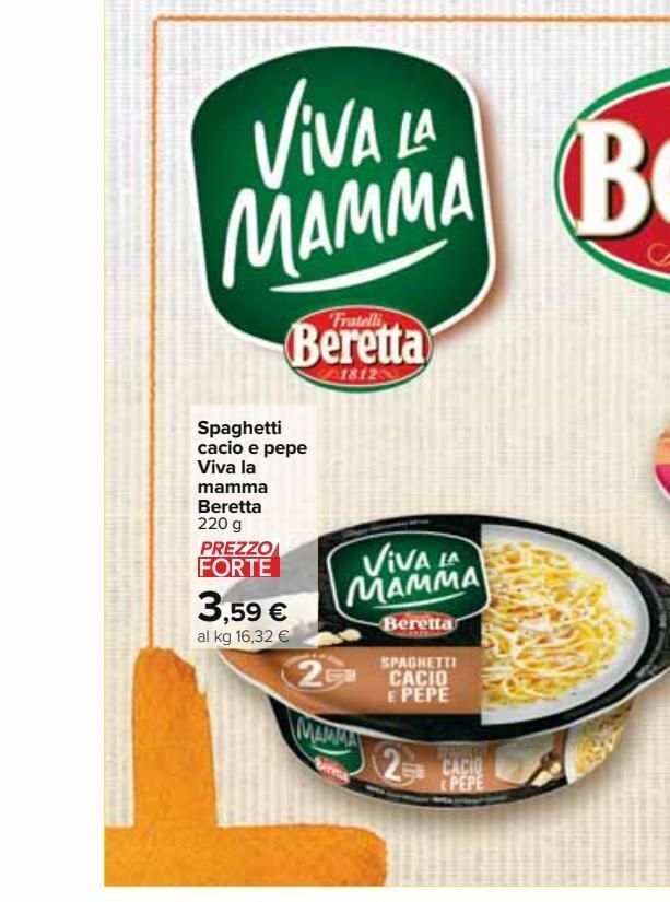 Spaghetti Cacio E Pepe Viva La Mamma Beretta 220g Offerta Di Carrefour Iper