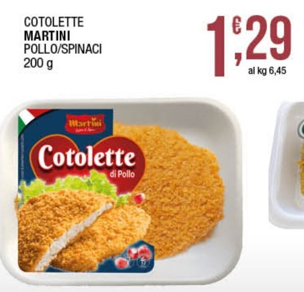 Martini Cotolette Pollo Spinaci G Offerta Di Maxi Sidis