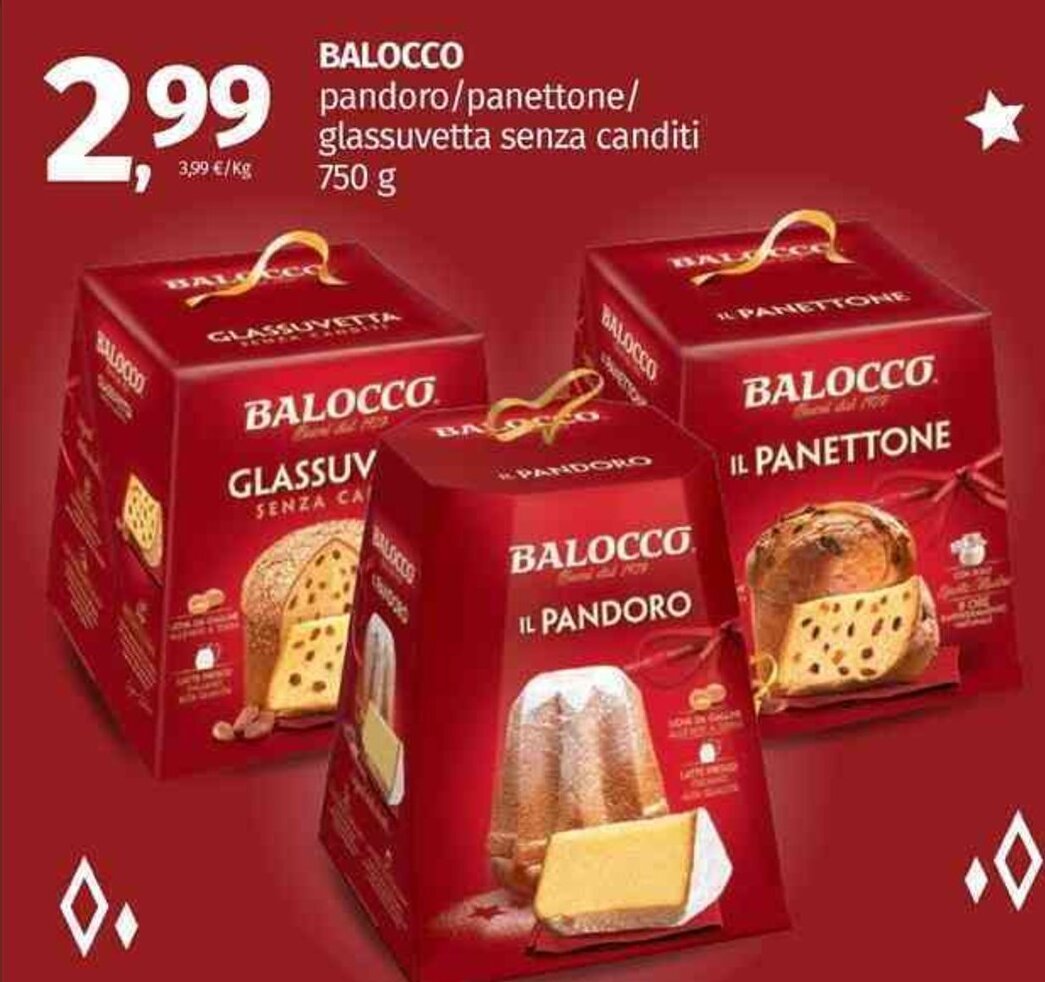 Balocco Pandoro Panettone Glassuvetta Senza Canditi G Offerta Di Pam