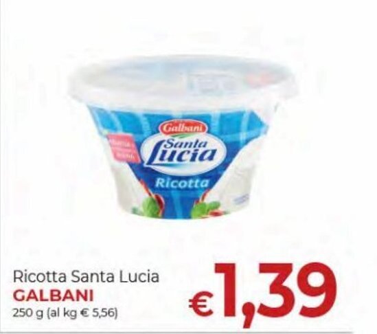 Galbani Ricotta Santa Lucia G Offerta Di Iper Nonna Isa