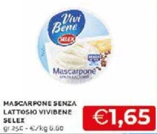 Selex Mascarpone Senza Lattosio Vivibene Gr Offerta Di Mercat