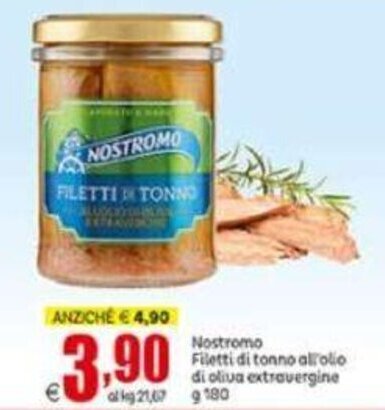 Nostromo Filetti Di Tonno All Olio Di Oliva Extravergine G Offerta