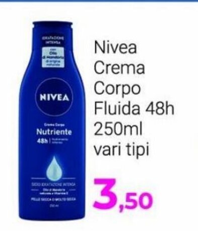 Offerta Nivea Crema Corpo Fluida H Ml Vari Tipi Nel Volantino Di