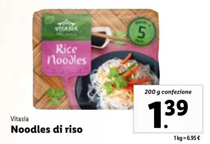 Vitasia Noodles Di Riso G Offerta Di Lidl