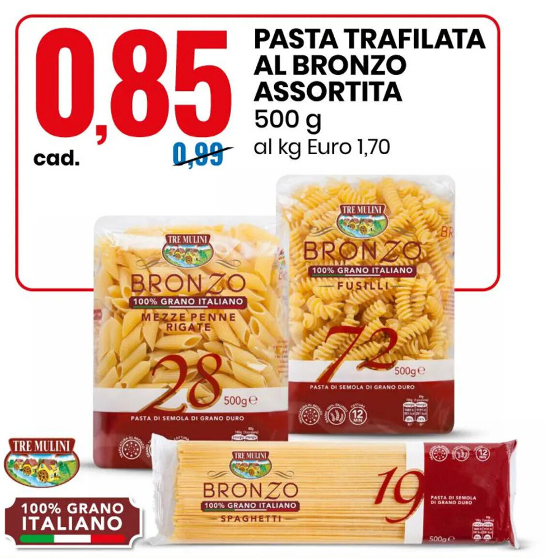 Tre Mulini Pasta Trafilata Al Bronzo Assortita 500 G Offerta Di Eurospin