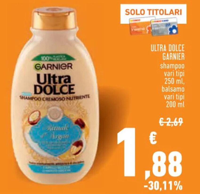 Garnier Ultra Dolce Shampoo Vari Tipi Ml Balsamo Vari Tipi Ml