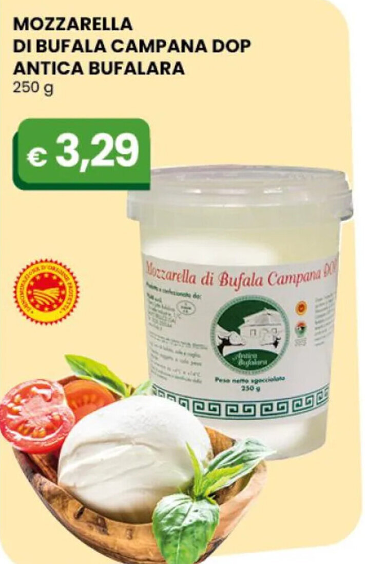 Antica Bufalara Mozzarella Di Bufala Campana DOP 250 G Offerta Di Gala