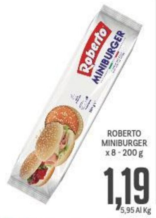 Roberto Miniburger X G Offerta Di Supermercati Piccolo