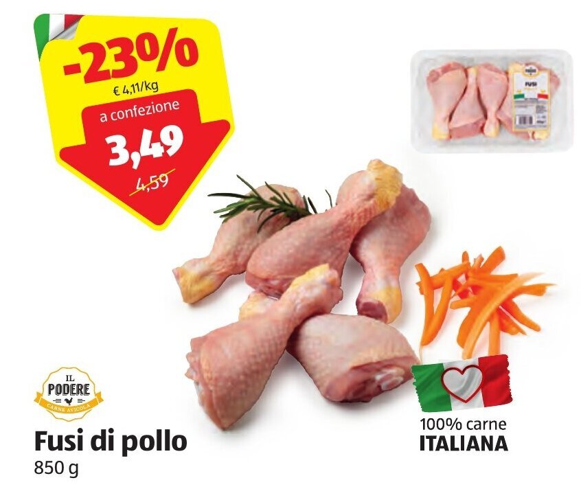 Il Podere Fusi Di Pollo G Offerta Di Aldi