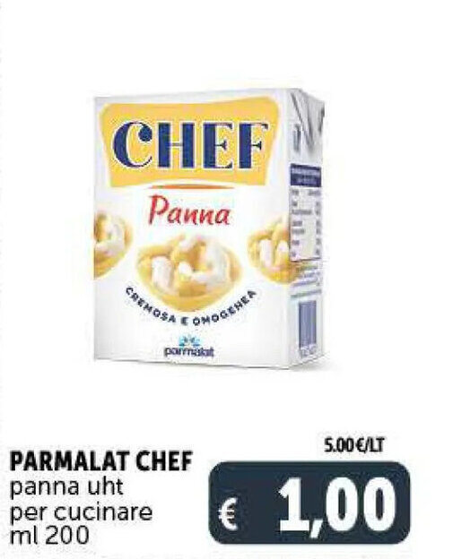 Parmalat Chef Panna Uht Per Cucinare Ml 200 Offerta Di Deco Supermercati