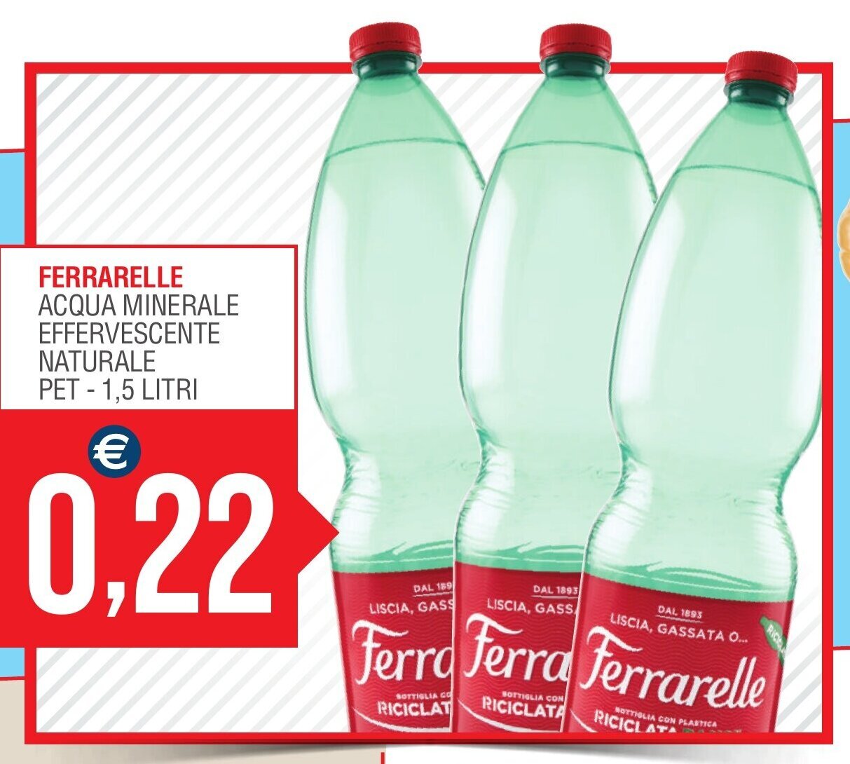 Ferrarelle Acqua Minerale Effervescente Naturale Pet Litri