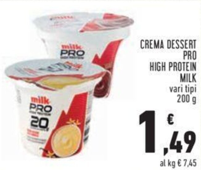 Milk Pro High Protein Crema Dessert Vari Tipi G Offerta Di Conad