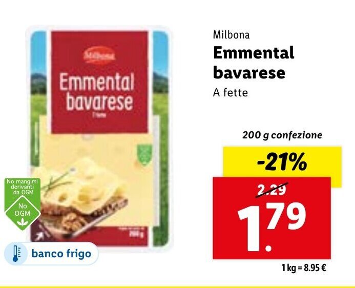 Milbona Emmental Bavarese A Fette 200 G Confezione Offerta Di Lidl