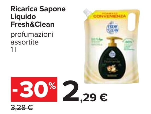 Fresh Clean Ricarica Sapone Liquido Profumazioni Assortite 1 L Offerta