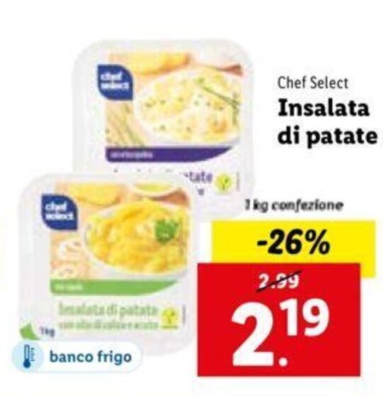 Chef Select Insalata Di Patate 1 Kg Confezione Offerta Di Lidl