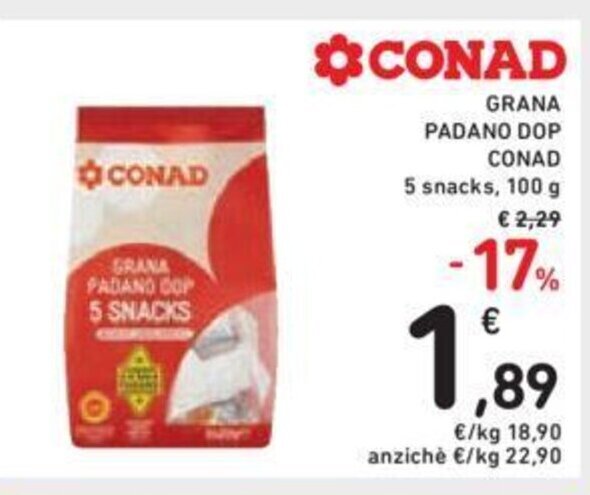 Conad Grana Padano Dop Snacks G Offerta Di Conad