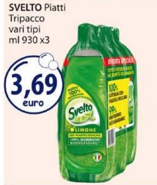 Offerta Svelto Piatti Tripacco Vari Tipi Ml 930 X3 Di Acqua Sapone