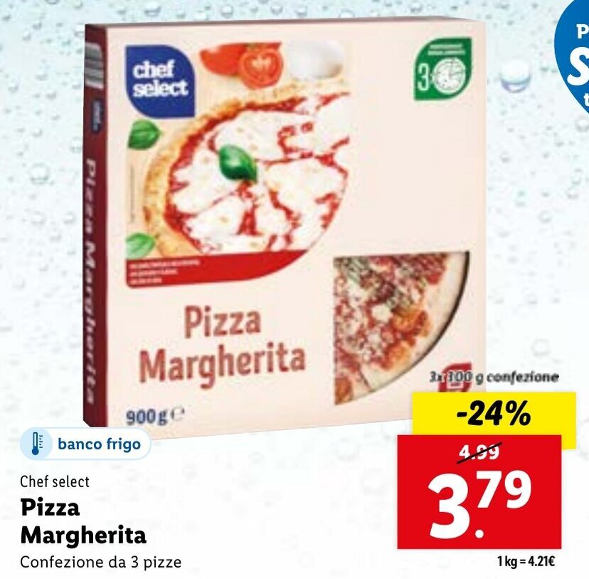 Chef Select Pizza Margherita Confezione Da 3 Pizze 3 X 300 G Confezione