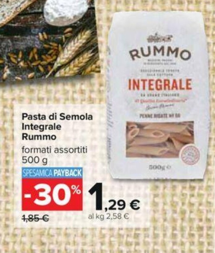 Rummo Integrale Pasta Di Semola Formati Assortiti G Offerta Di