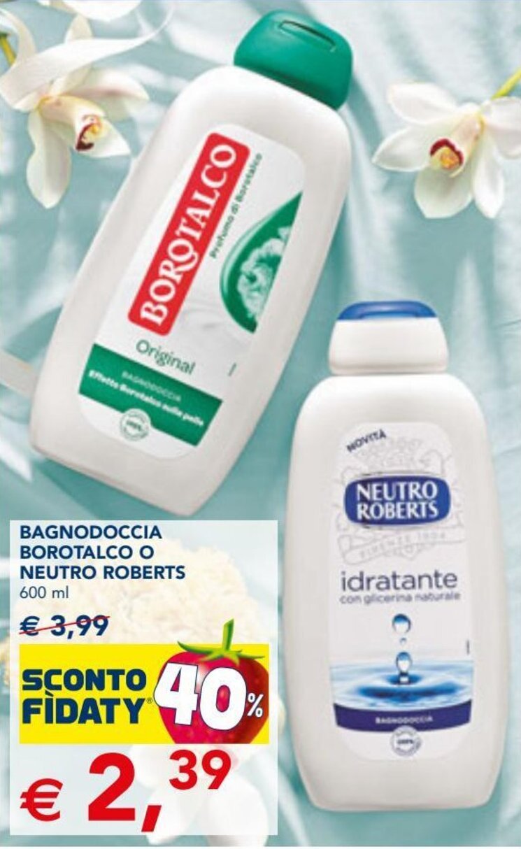 Neutro Roberts Bagnodoccia Borotalco 600 Ml Offerta Di Esselunga