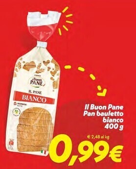 Il Buon Pane Pan Bauletto Bianco Offerta Di Iper Super Conveniente