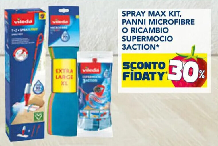 Vileda Spray Max Kit Panni Microfibre O Ricambio Supermocio Action