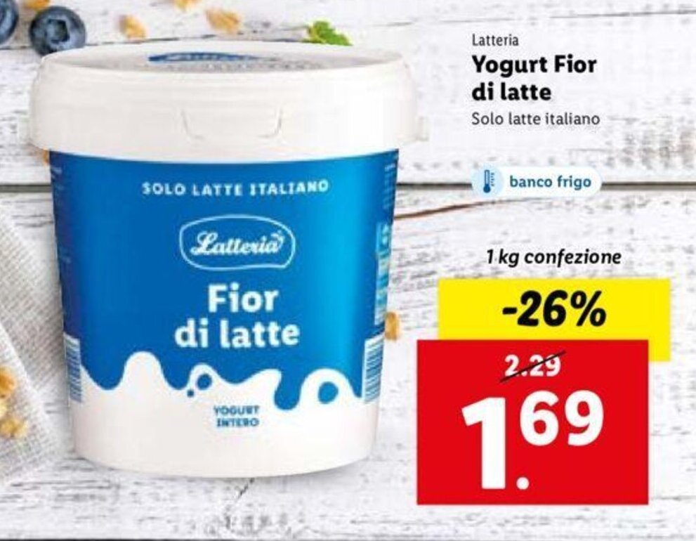 Latteria Yogurt Fior Di Latte 1 Kg Offerta Di Lidl