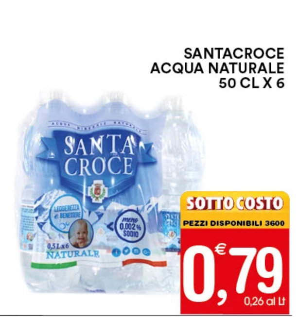 Santacroce Acqua Naturale Cl X Offerta Di Gecop