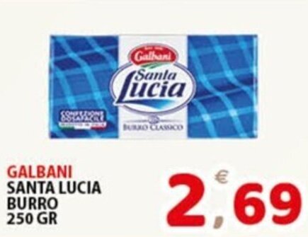 Galbani Santa Lucia Burro Gr Offerta Di Premium Supermercati