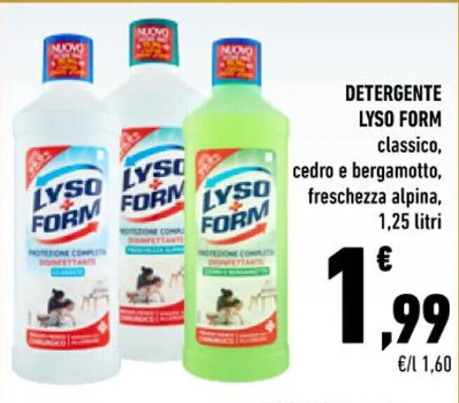 DETERGENTE LYSO FORM Classico Cedro E Bergamotto Freschezza Alpina 1