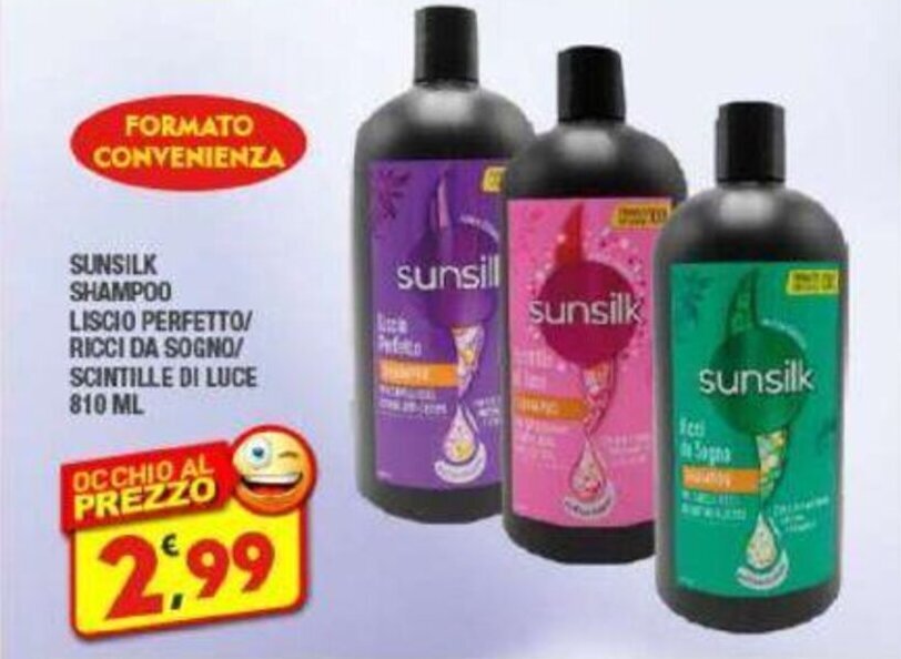 Sunsilk Shampoo Liscio Perfetto Ricci Da Sogno Scintille Di Luce