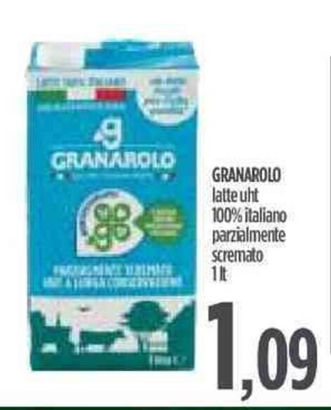 GRANAROLO Latte Uht 100 Italiano Parzialmente Scremato 1 Lt Offerta Di