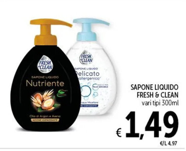 Sapone Liquido Fresh Clean Vari Tipi Ml Offerta Di Spazio Conad