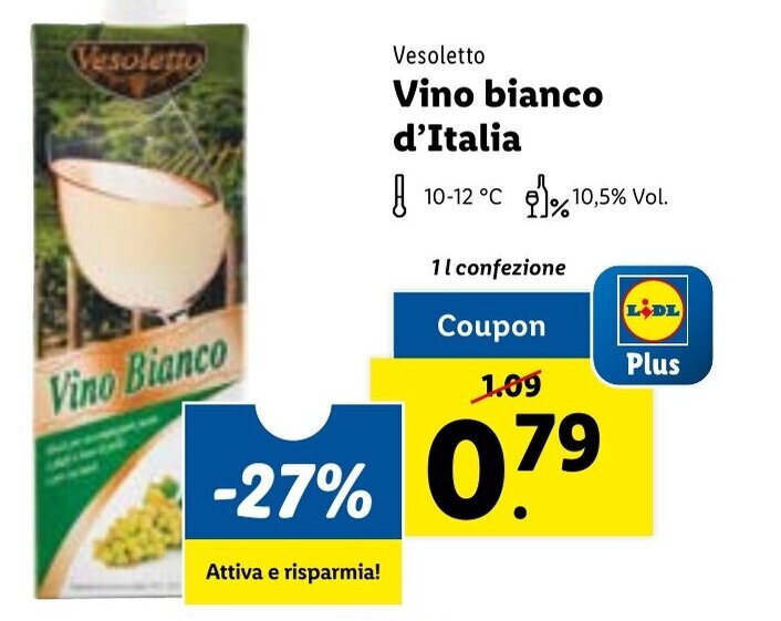 Offerta Vino Bianco D Italia 1 L Nel Volantino Di Lidl