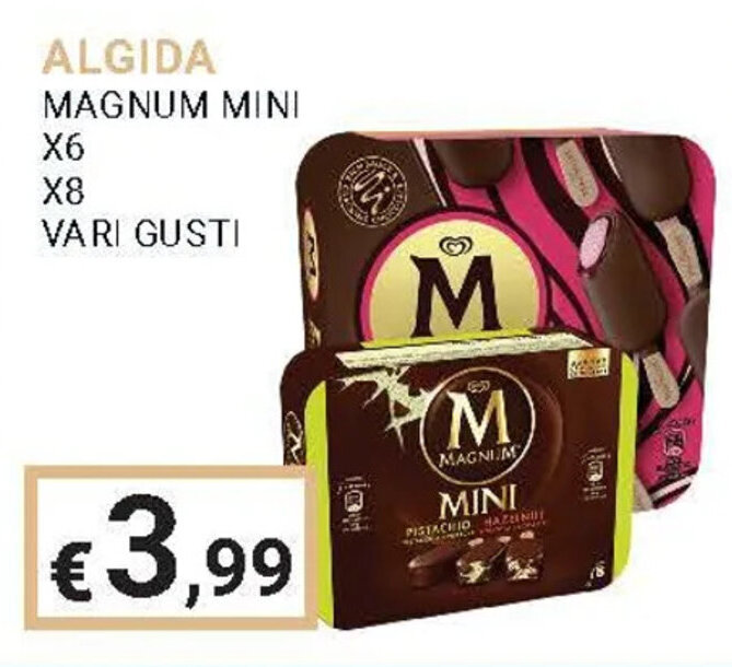 ALGIDA MAGNUM MINI X6 X8 VARI GUSTI offerta di Eté