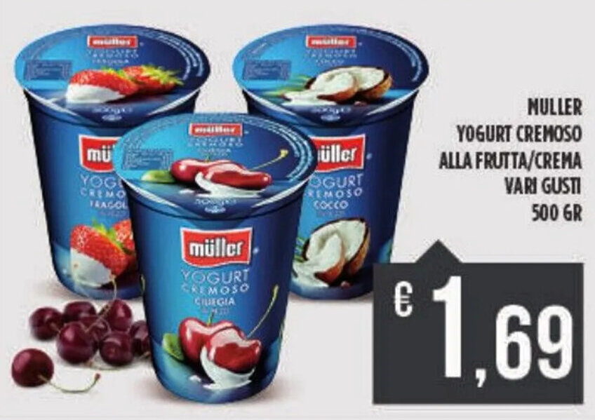 Muller Yogurt Cremoso Alla Frutta Crema Vari Gusti Gr Offerta Di