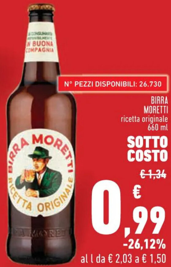 BIRRA MORETTI Ricetta Originale 660 Ml Offerta Di Conad Superstore