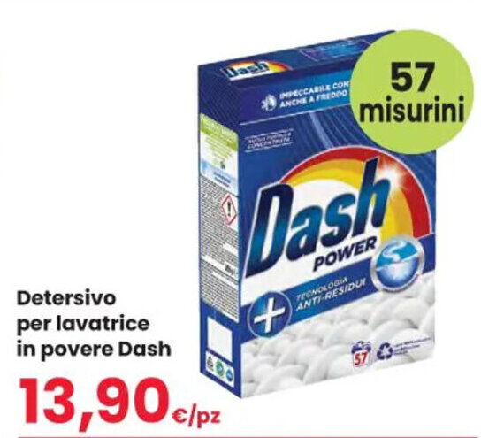 Detersivo Per Lavatrice In Povere Dash 57 Misurini Offerta Di Interspar