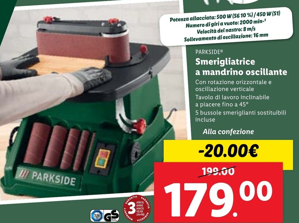 PARKSIDE Smerigliatrice A Mandrino Oscillante Offerta Di Lidl