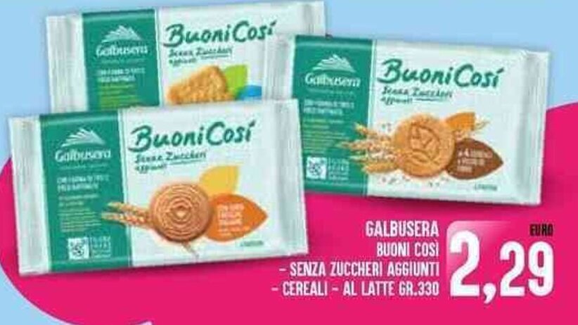 Galbusera Buoni Cos Senza Zuccheri Aggiunti Cereali Al Latte Gr