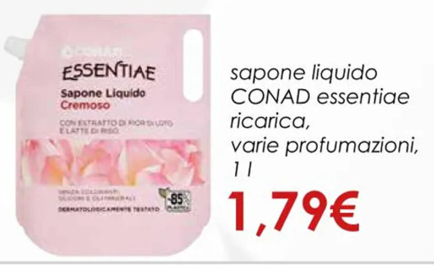 Offerta Sapone Liquido Conad Essentiae Ricarica Varie Profumazioni