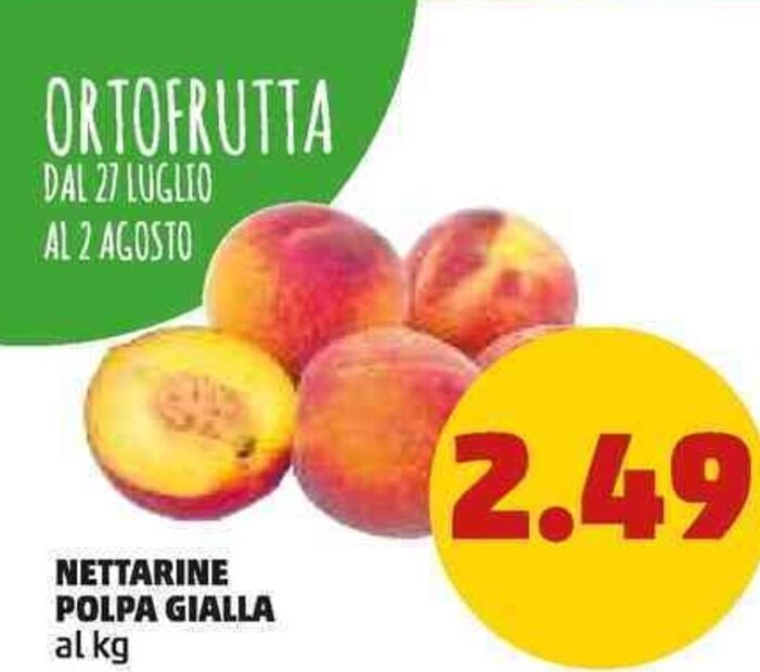 NETTARINE POLPA GIALLA Al Kg Offerta Di PENNY