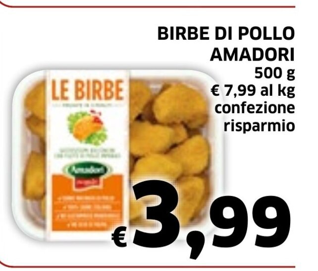 BIRBE DI POLLO AMADORI 500 G Offerta Di Ecu Discount