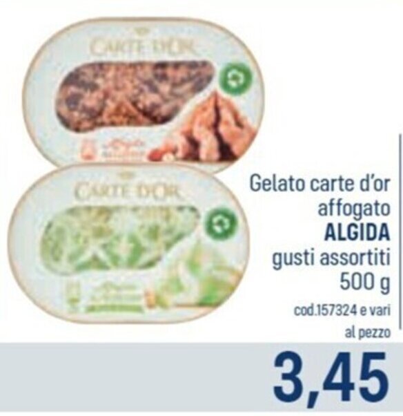 Gelato Carte D Or Affogato ALGIDA Gusti Assortiti 500 G Offerta Di