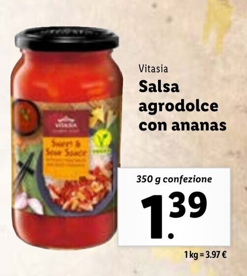 Vitasia Salsa Agrodolce Con Ananas G Confezione Offerta Di Lidl