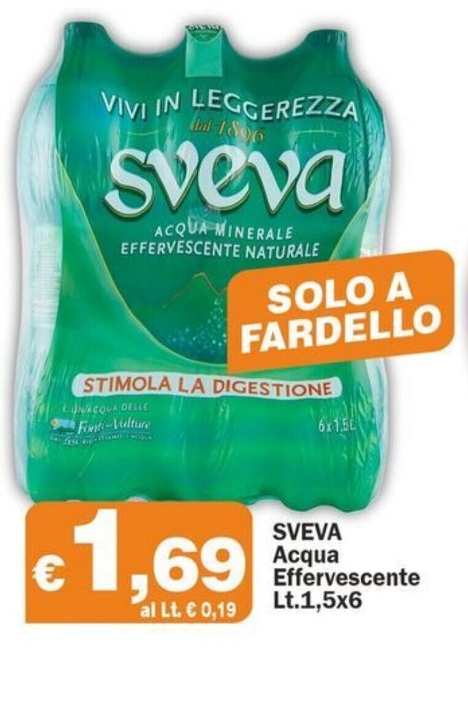 SVEVA Acqua Effervescente Lt 1 5x6 Offerta Di Primo Prezzo