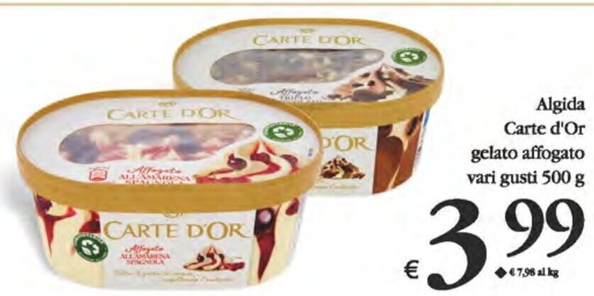 Algida Carte D Or Gelato Affogato Vari Gusti G Offerta Di Deco